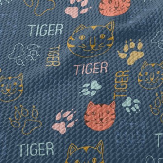 Simple Color Line Cat Birdseye Piqué