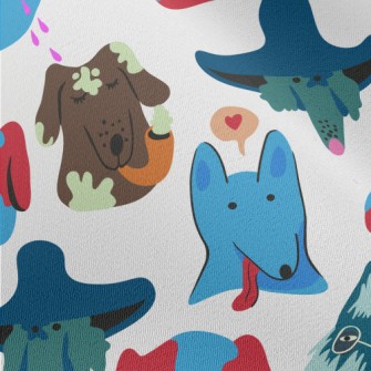 Colorful Graffiti Dog Chiffon
