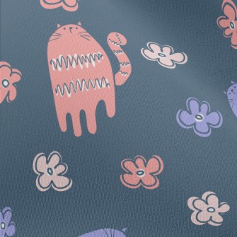 Colorful Gentle Cat Flowers Chiffon