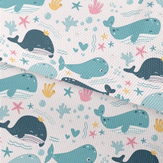Cute Whale Painting Waterproof Oxford