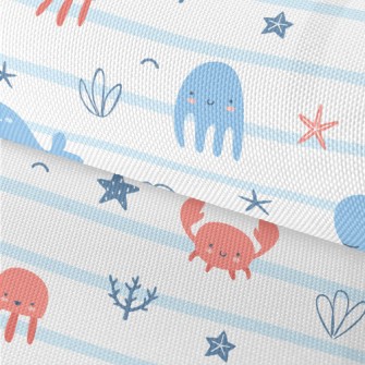 Cute And Gentle Sea Creatures Waterproof Oxford