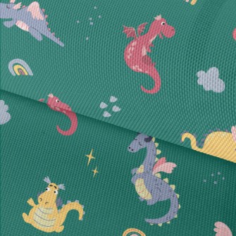 Cartoon Cute Dragon Waterproof Oxford