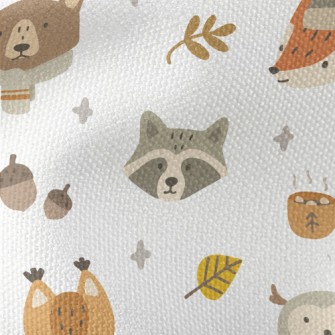 Autumn Cute Animals Waterproof Canvas