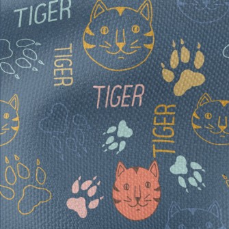 Simple Color Line Cat Waterproof Canvas