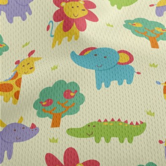 Cute And Adorable African Anim Athletic Mesh Flat Back