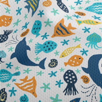 Beautiful Marine Life Athletic Mesh Flat Back