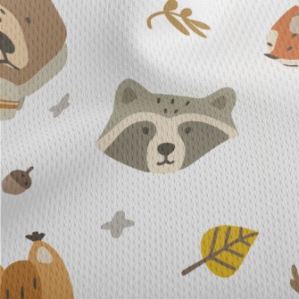 Autumn Cute Animals Athletic Mesh Flat Back