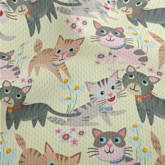 Gentle And Cute Cat Athletic Mesh Flat Back