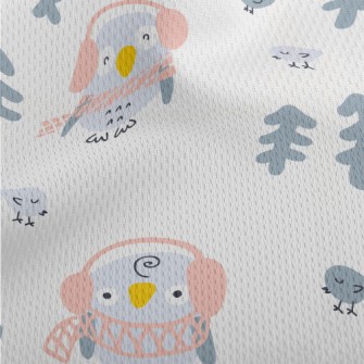 Winter Forest Owl Athletic Mesh Flat Back