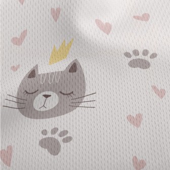 Gentle Color Cat Athletic Mesh Flat Back