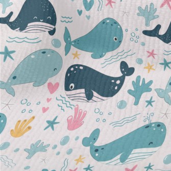 Cute Whale Painting Terry