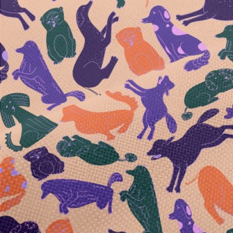 Silhouette Line Colored Dog Performance Linen