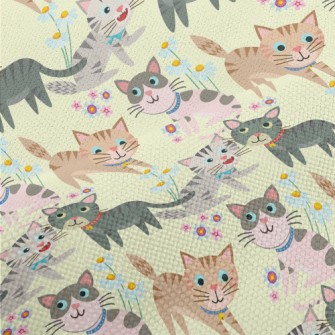 Gentle And Cute Cat Performance Linen