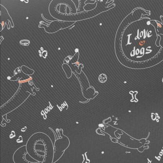 American Cartoon Dog Twill