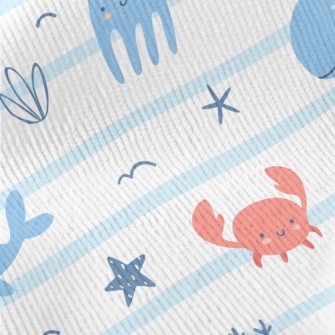 Cute And Gentle Sea Creatures Standard Corduroy