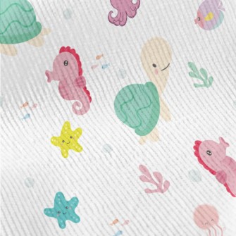 Cute Turtle And Marine Life Standard Corduroy