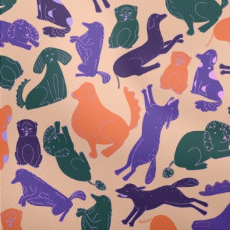 Silhouette Line Colored Dog Dobby