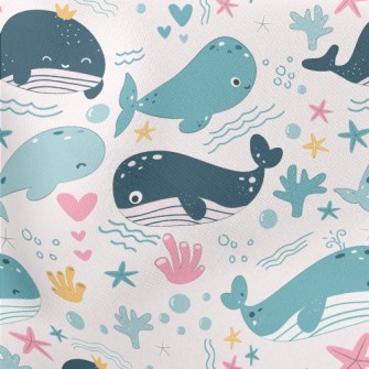 Cute Whale Painting Stretch Ponte