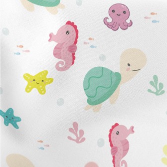 Cute Turtle And Marine Life Stretch Ponte