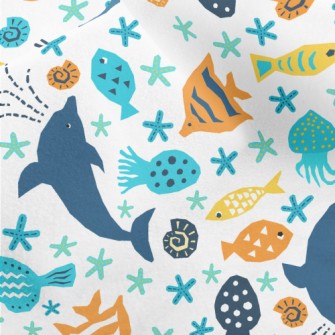 Beautiful Marine Life Micro Fleece