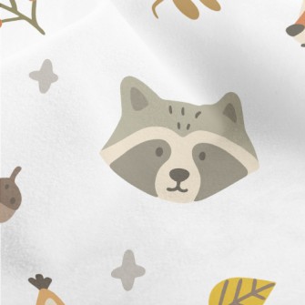 Autumn Cute Animals Micro Fleece