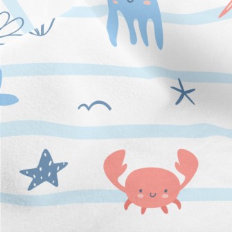 Cute And Gentle Sea Creatures Micro Fleece