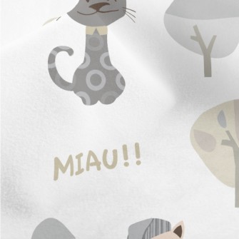 Gentleman Cat And Nightcap Cat Micro Fleece