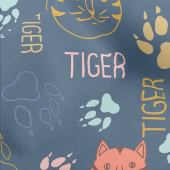 Simple Color Line Cat Micro Fleece