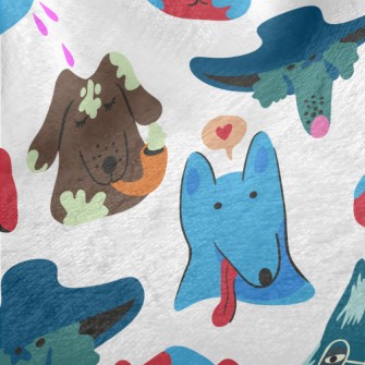 Colorful Graffiti Dog Minky