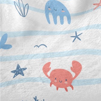 Cute And Gentle Sea Creatures Minky