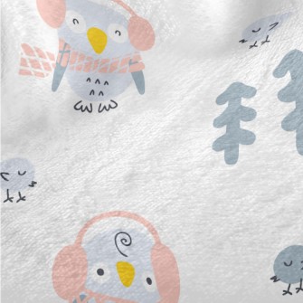 Winter Forest Owl Minky