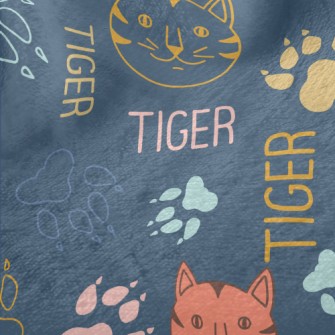 Simple Color Line Cat Minky