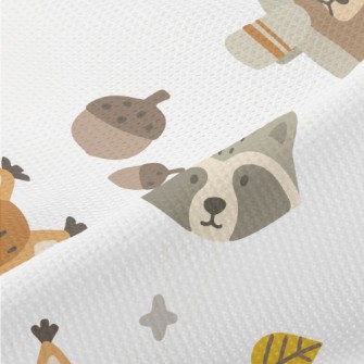 Autumn Cute Animals Piqué