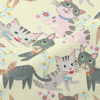 Gentle And Cute Cat Piqué