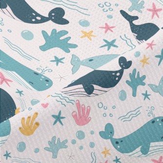 Cute Whale Painting Piqué