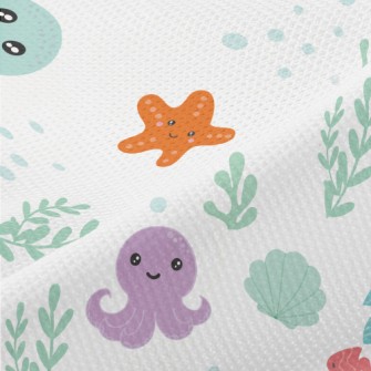 Cute And Lovely Marine Creatur Piqué