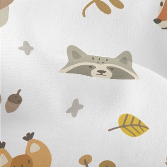 Autumn Cute Animals Lightweight Performance Linen