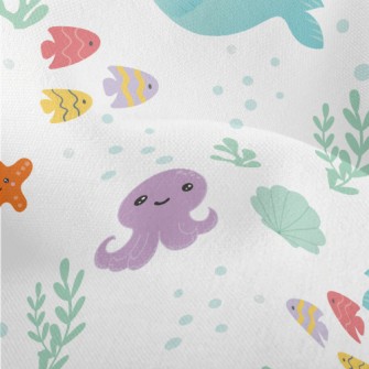 Cute And Lovely Marine Creatur Lightweight Performance Linen