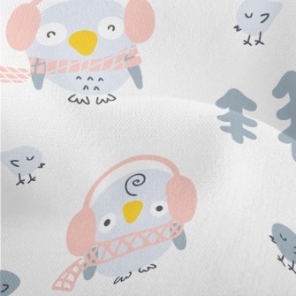 Winter Forest Owl Lightweight Performance Linen