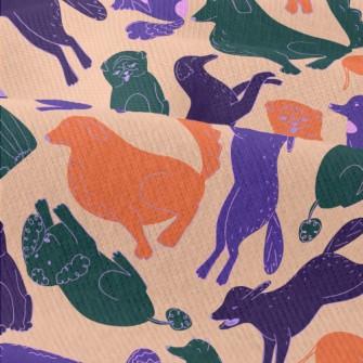 Silhouette Line Colored Dog Modern Jersey