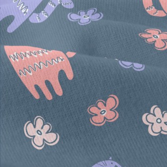 Colorful Gentle Cat Flowers Modern Jersey