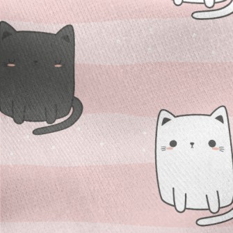 Small Harmless Cat Jersey Backed Fleece