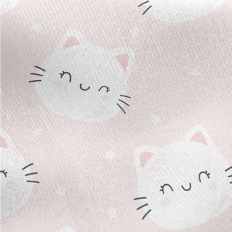 Cat With Gentle Smile Jersey Backed Fleece