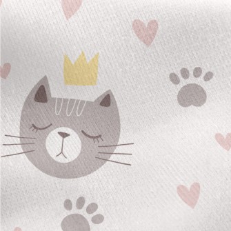 Gentle Color Cat Jersey Backed Fleece