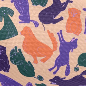 Silhouette Line Colored Dog Pongee