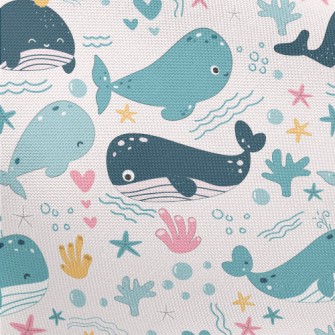 Cute Whale Painting Pongee