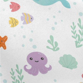 Cute And Lovely Marine Creatur Pongee