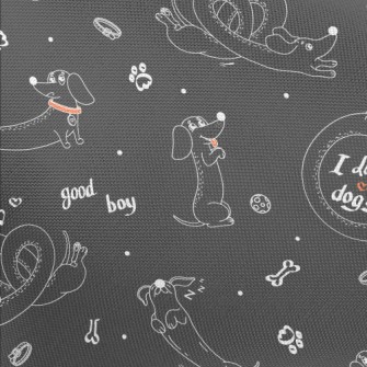 American Cartoon Dog Pongee