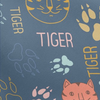 Simple Color Line Cat Pongee