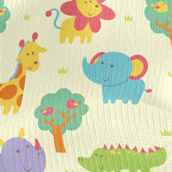 Cute And Adorable African Anim Stretch Jersey